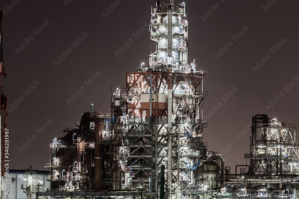 川崎・京浜工業地帯の工場夜景 川崎・京浜工業地帯の工場夜景