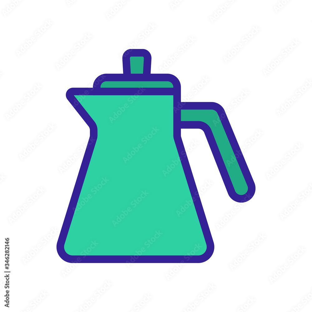 Obraz premium kettle for liquid spill icon vector. kettle for liquid spill sign. color symbol illustration