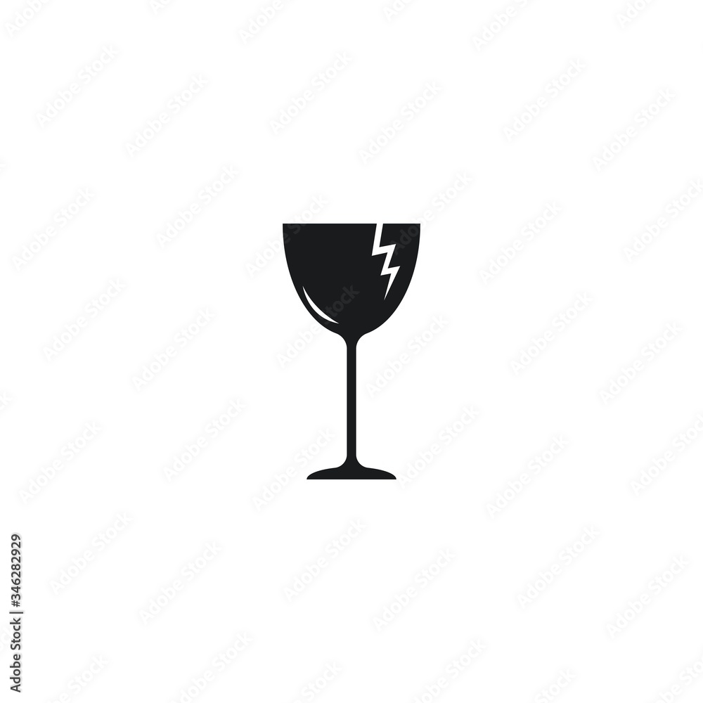 Fragile logo icon vector concept Fragile logo icon vector concept