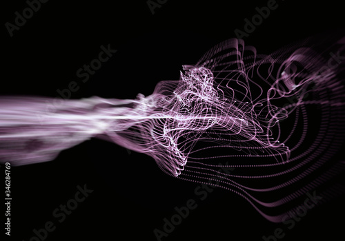 Fototapeta Naklejka Na Ścianę i Meble -  Technology modern dynamic plasma energy futuristic virtual technology background,  digitally generated image. 3D illustration