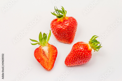 Sweet fresh strawberry isolated on white background
