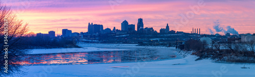 Kansas City panorama at sunrise photo