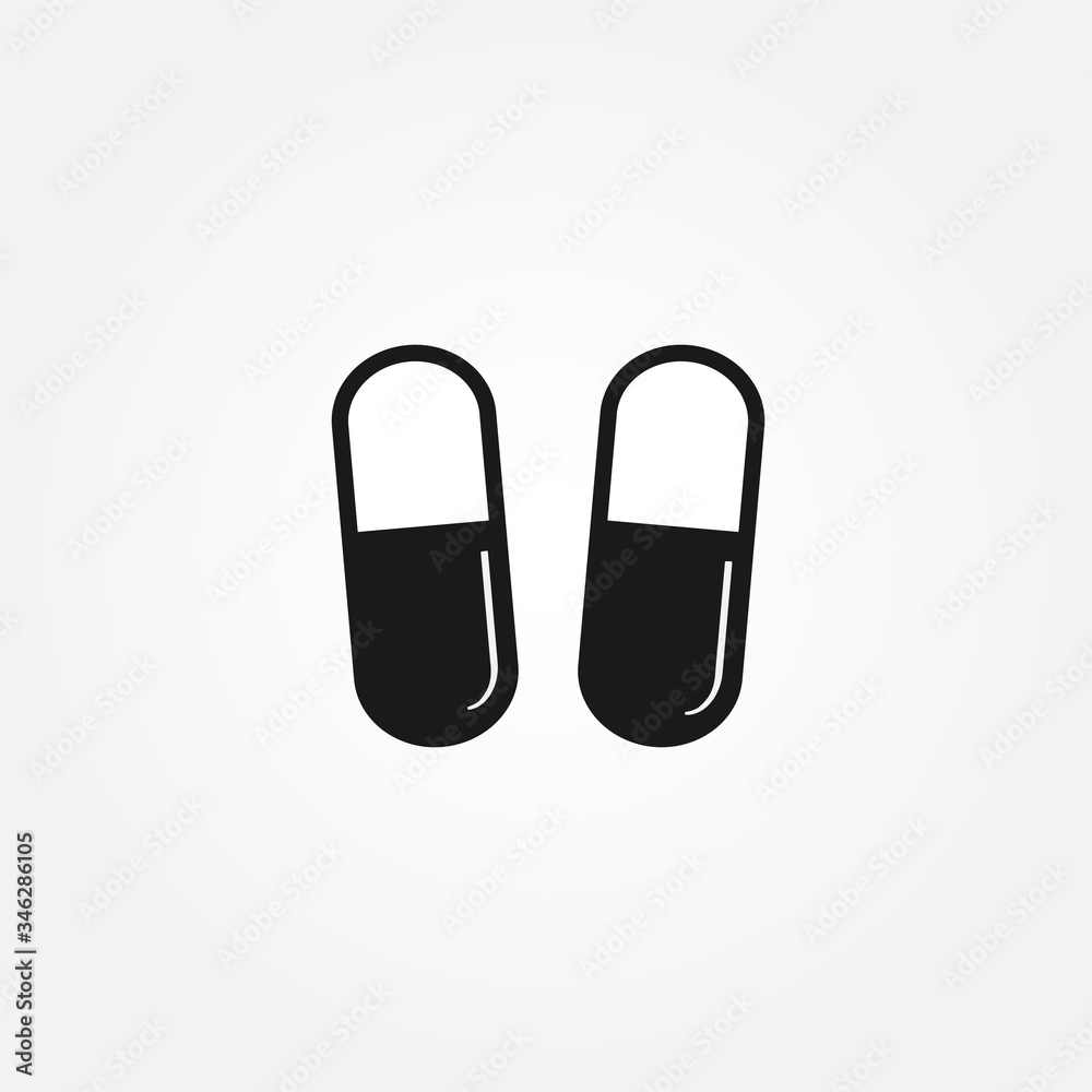 Capsules icon - drugs icon - vector illustration - design template Capsules icon - drugs icon - vector illustration - design template