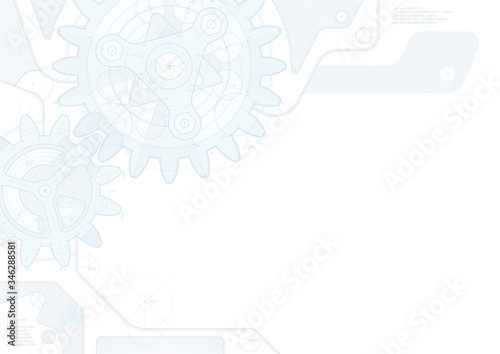 Gears draft background