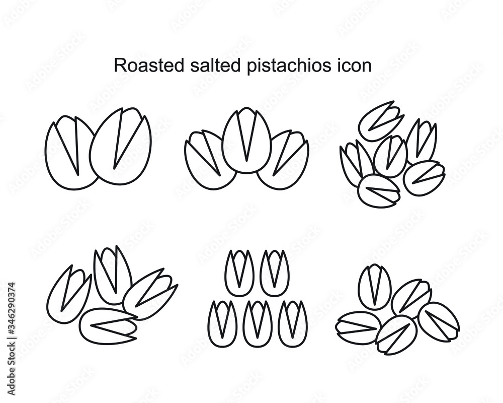 Obraz premium Roasted salted pistachios icon
