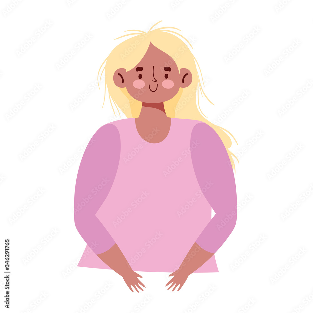young woman female cartoon avatar isolated icon design young woman female cartoon avatar isolated icon design