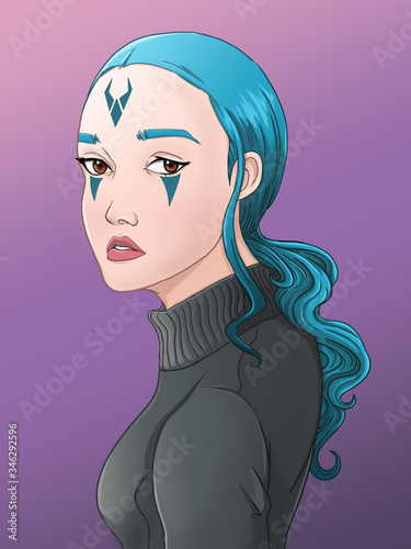 Blue hair