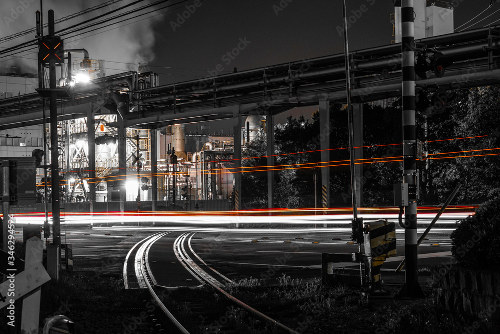 Obraz premium 川崎・京浜工業地帯の工場夜景