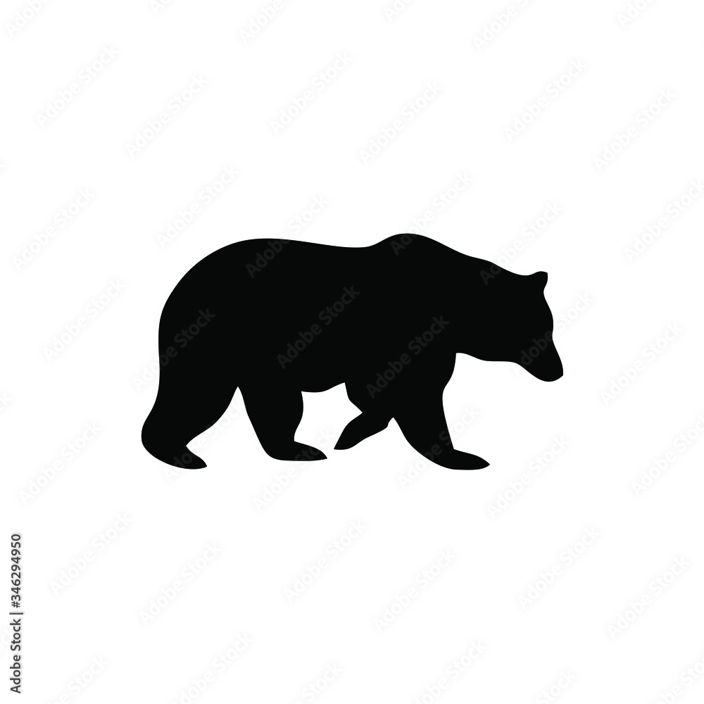 Fototapeta premium Bear silhouettle icon