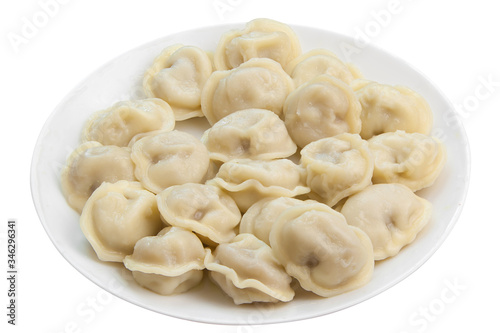 fresh hot appetizing dumplings on plate