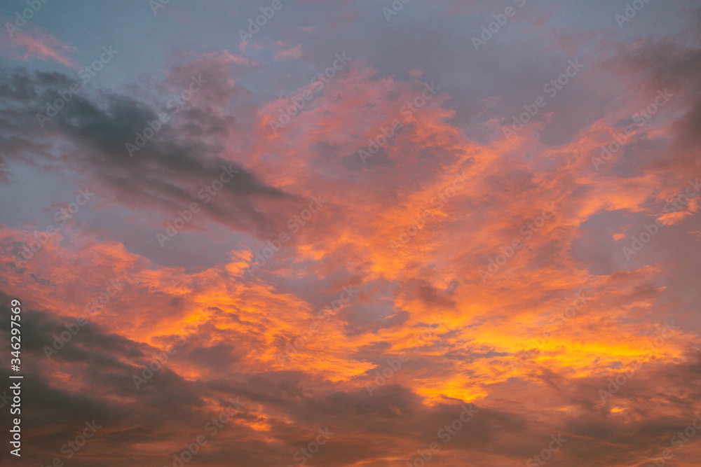 Malaysia, 6 May 2020 - Beautiful sky with cloud before sunset