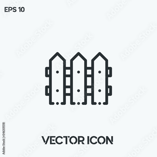 Fence vector icon illustration. Ui/Ux. Premium quality.