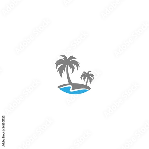 Palm beach  vitamin logo concept