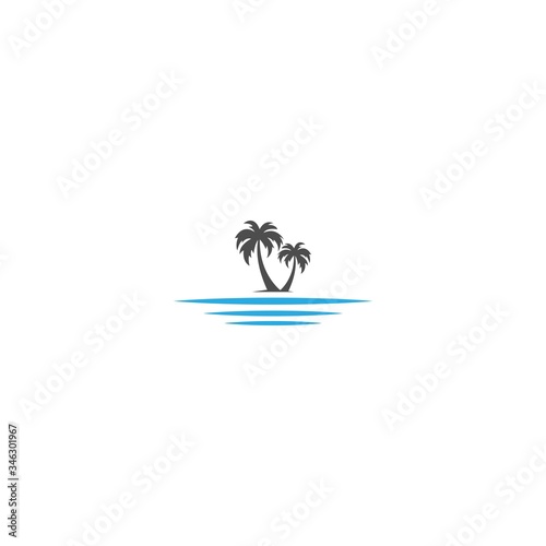 Palm beach, vitamin logo concept © xbudhong