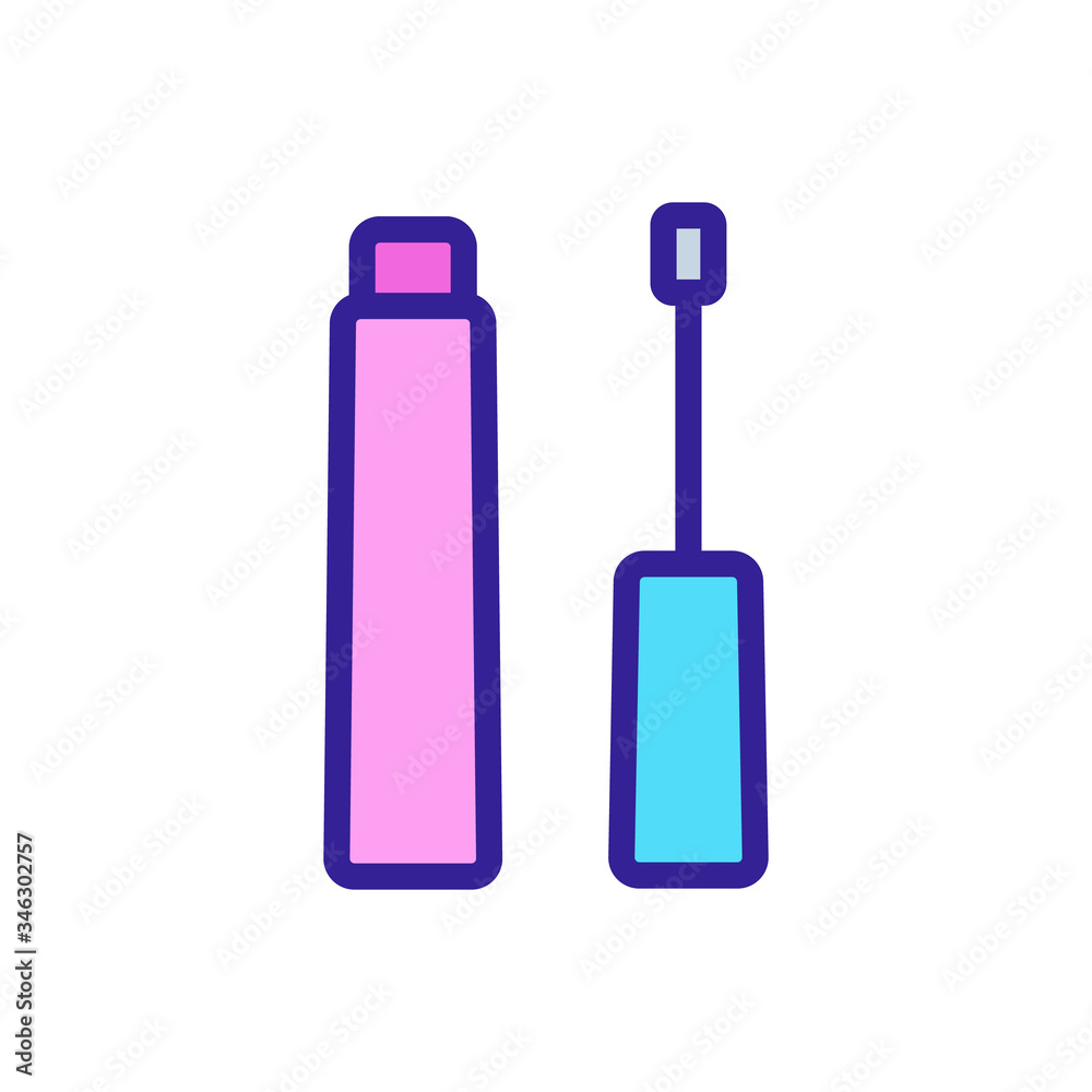 mascara for women icon vector. mascara for women sign. color symbol illustration mascara for women icon vector. mascara for women sign. color symbol illustration