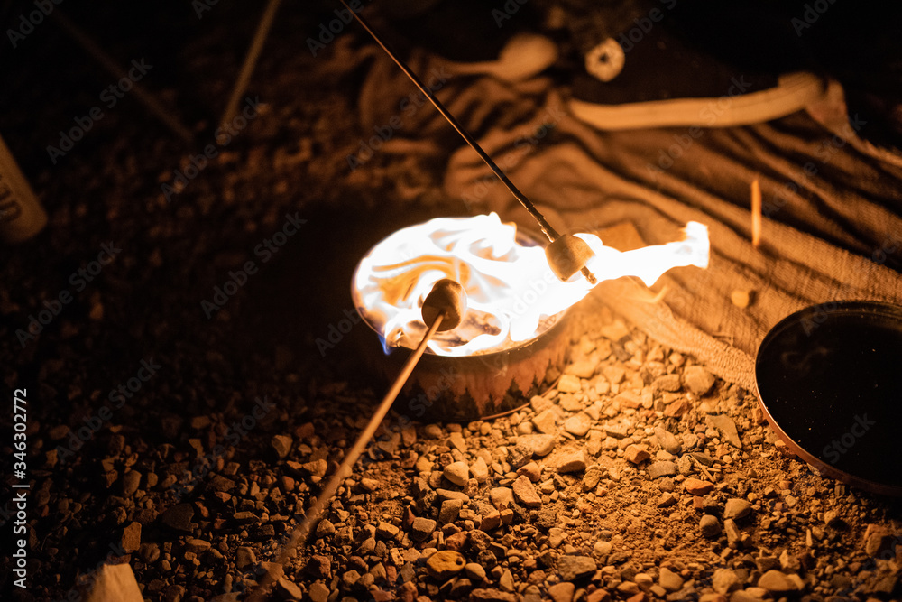 s'mores by the fire