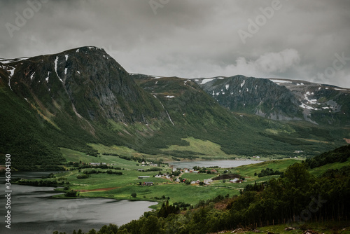 mountain landscape with clouds