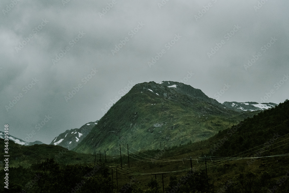 clouds over the mountains