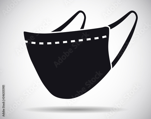Face mask for mouth nose virus protection vector illustration