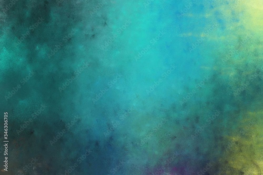 beautiful teal blue, medium aqua marine and medium turquoise colored vintage abstract painted background with space for text or image. can be used as poster or background