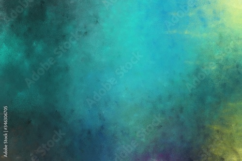 beautiful teal blue, medium aqua marine and medium turquoise colored vintage abstract painted background with space for text or image. can be used as poster or background