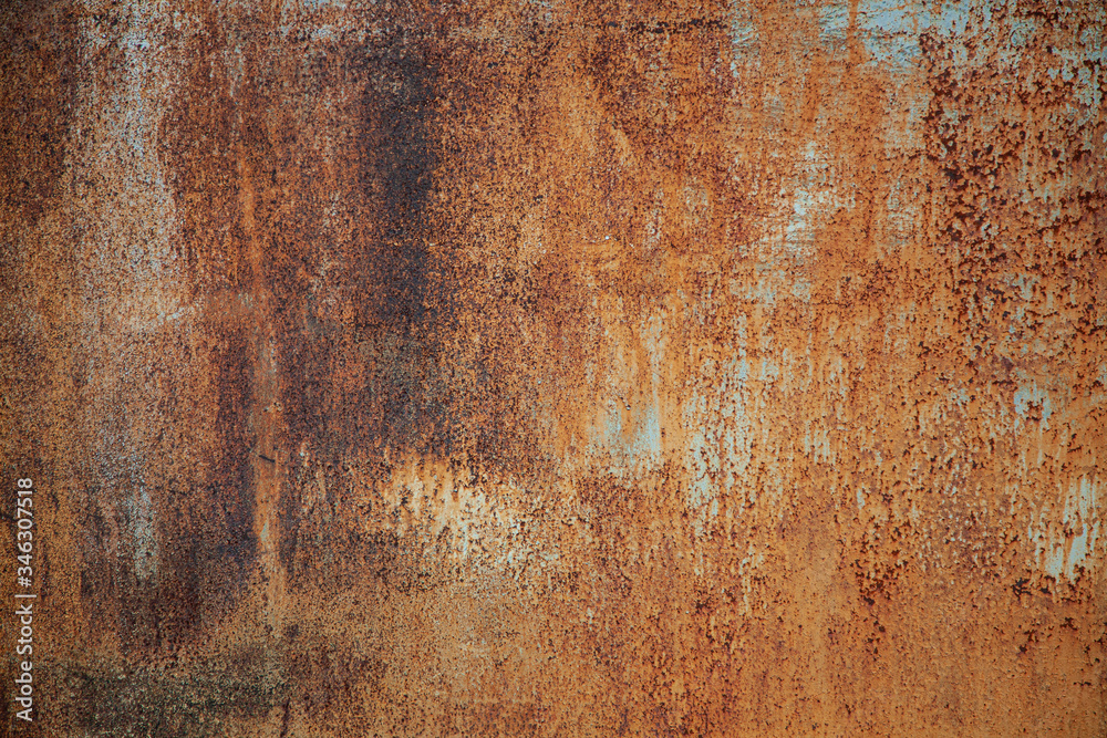 texture of old rusty metal sheet