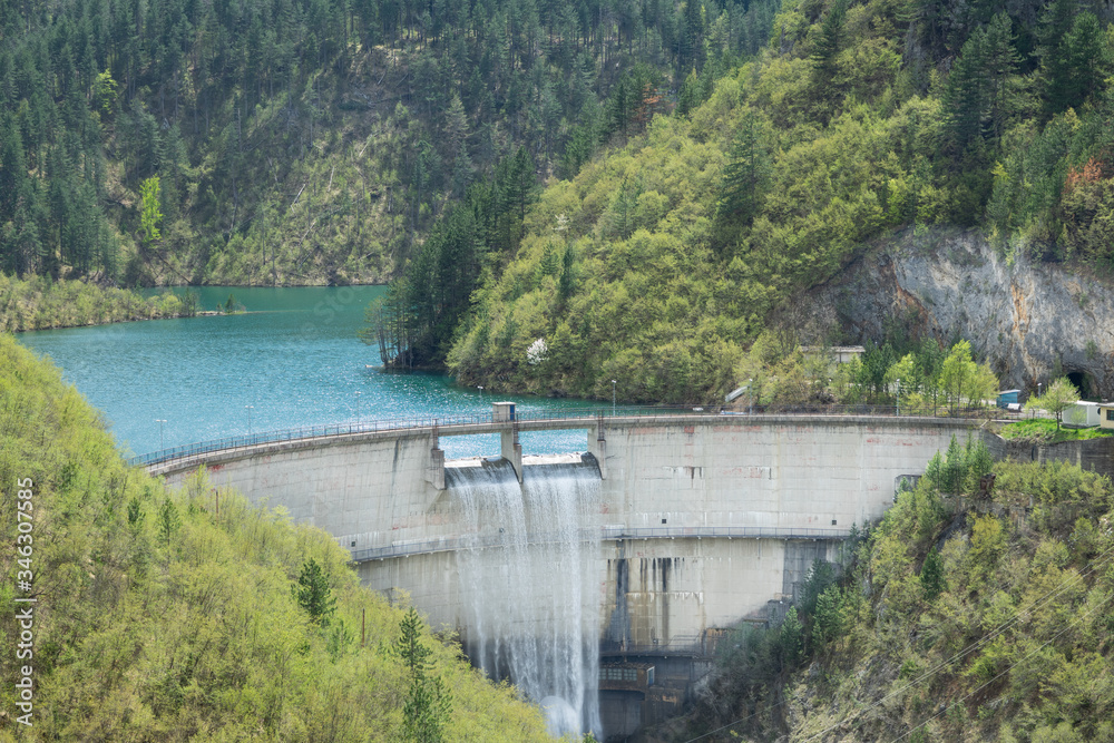 Water barrier dam in Montenegro Water barrier dam in Montenegro
