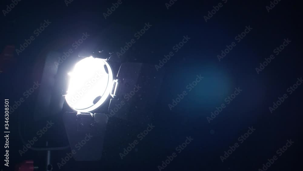 Stage light or video light turns on