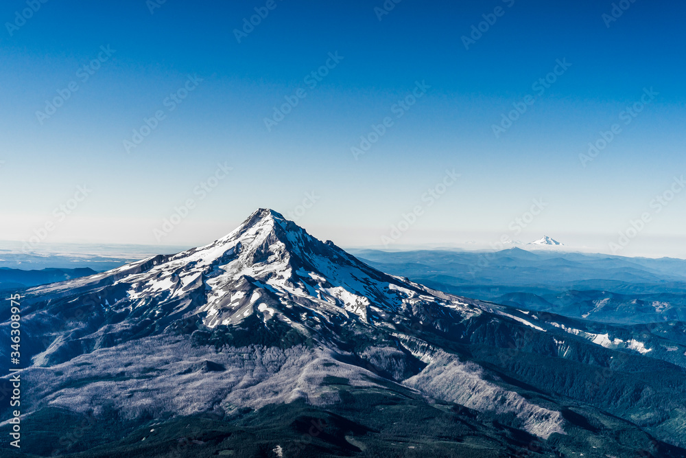 Beautiful snowy mountain in Oregon, Mt. Hood