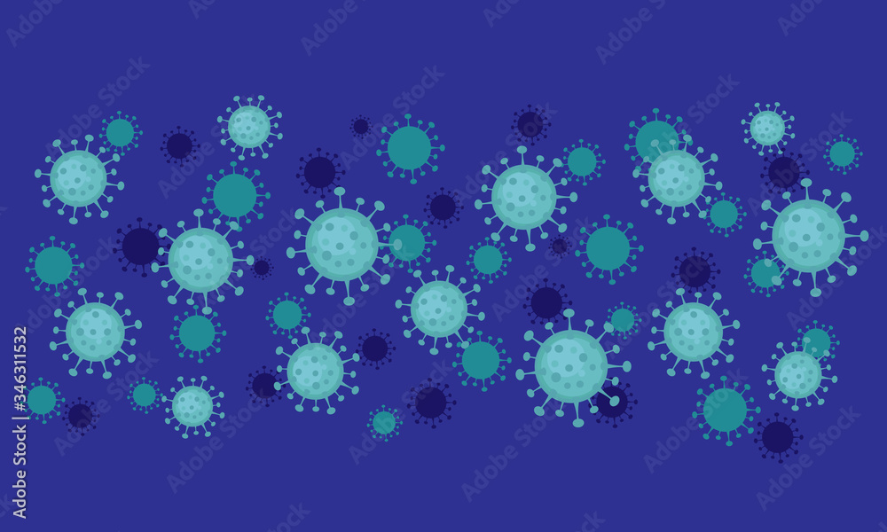Coronavirus banner azul