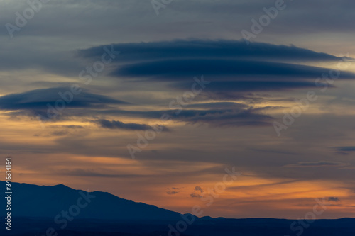 Lenticular clouds at sunset in the sky of Andalusia © Miguel Ángel RM