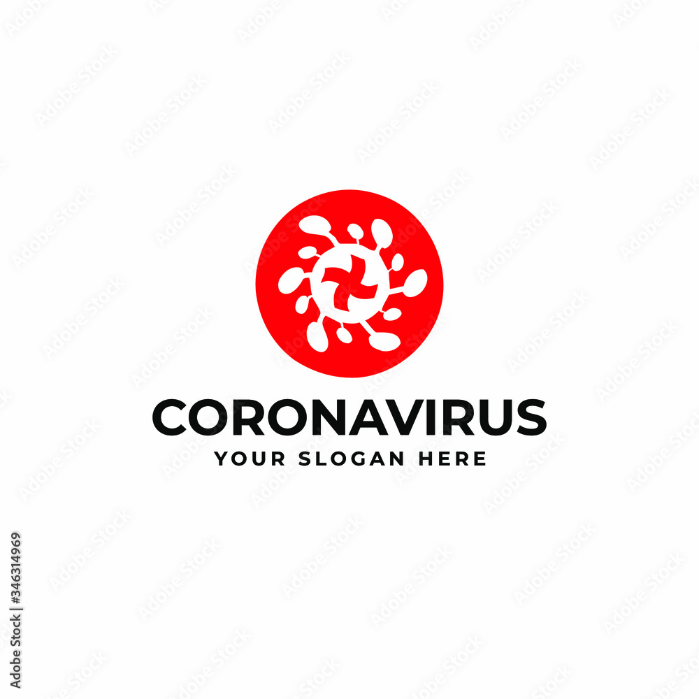 Creative circle covid-19 corona virus with doctor symbol logo design vector template. Covid 19 icon design for business or corporate identity. Creative circle covid-19 corona virus with doctor symbol logo design vector template. Covid 19 icon design for business or corporate identity.
