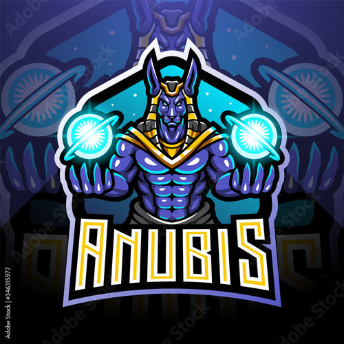 Anubis esport mascot logo design