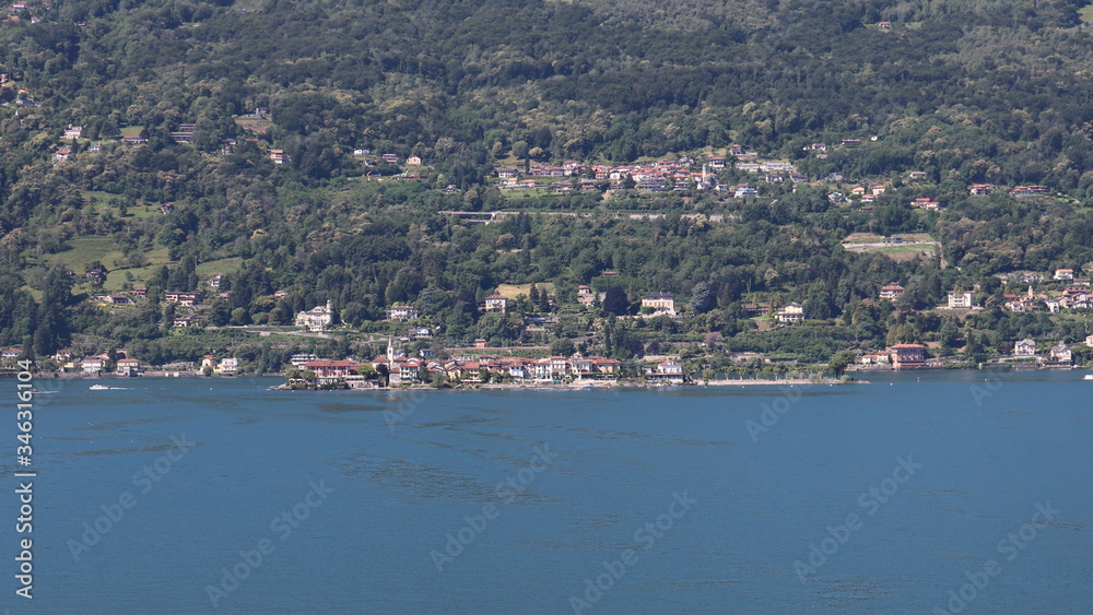 Italie - Piémont - Lac Majeur - Ile Madre - Panorama sur Bavero