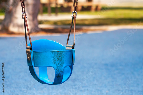 empty swing on a swing