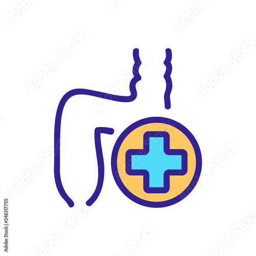 medical need for rectal treatment icon vector. medical need for rectal treatment sign. color symbol illustration
