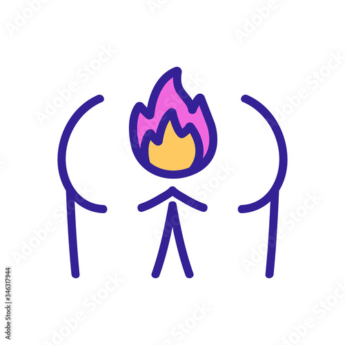itching feeling of heaviness in anus icon vector. itching feeling of heaviness in anus sign. color symbol illustration