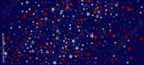 National American Stars Vector Background. USA President's Independence 11th of November Veteran's 4th of July Memorial Labor Day 