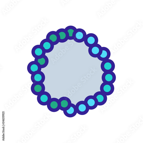 scrunchies beads icon vector. scrunchies beads sign. color symbol illustration