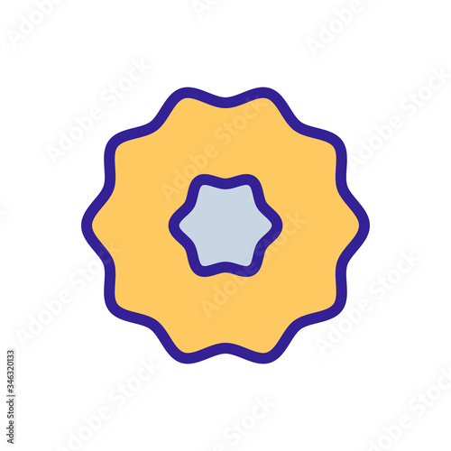 round fabric elastic for hair icon vector. round fabric elastic for hair sign. color symbol illustration