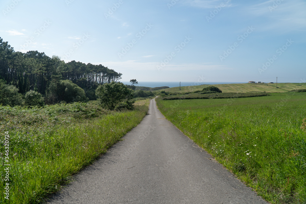 empty road to the beach empty road to the beach
