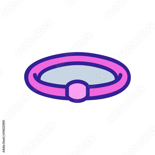 hair band with bead icon vector. hair band with bead sign. color symbol illustration