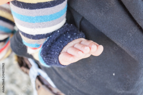 かわいい赤ちゃんの足の指のイメージ