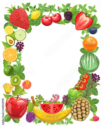 Photo-Realistic Fruit Frame - Highly Detailed