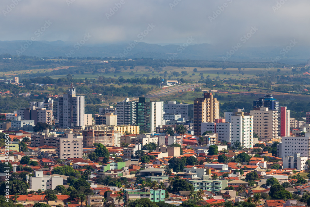 Vista parcial da cidade de Unaí em Minas Gerais, Brasil.