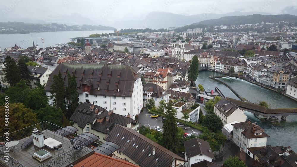 Aerial view of Luzern, Switzerland Aerial view of Luzern, Switzerland