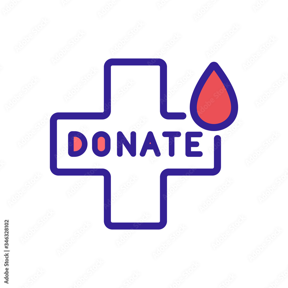 need for blood donation icon vector. need for blood donation sign. color symbol illustration