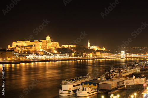 night view of budapest hungary
