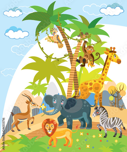 Wild animals vector