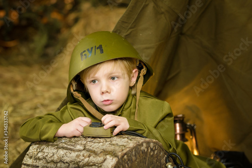 boy in uniform. on the holiday of May 9, Russia photo